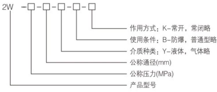 2W不銹鋼電磁閥型號(hào)編制