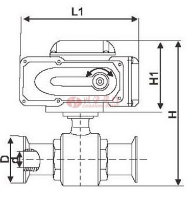 電動(dòng)衛(wèi)生級(jí)球閥 結(jié)構(gòu)圖