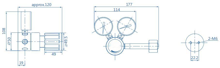 CHY-6型氣體減壓閥外型尺寸