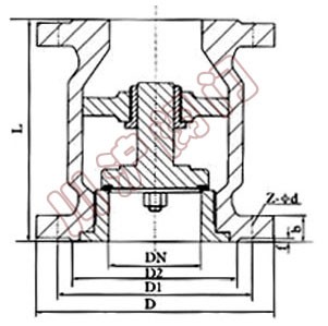 立式止回閥結構圖