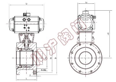 氣動超薄球閥 結(jié)構(gòu)圖